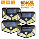 Axyaa Solar Wall Lights: 100 LED Motion Sensor Garden Street Light