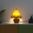 Axyaa Glass Skirt LED Desk Lamp - Retro Colored, Creative Bedroom Bedside Light