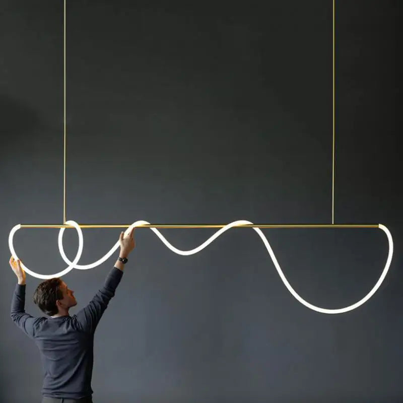 Axyaa Nordic Modern Dimmable Ceiling Chandelier for Home Decor Lighting
