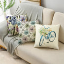 Axyaa Spring Floral Oil Painting Pillowcase for Home and Car Decor