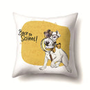 Axyaa Funny Dogs Polyester Cushion Cover for Living Room Sofa 45x45cm