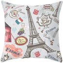Axyaa French Landscape Pillowcase: Custom European-style Cushion Cover for Home Decor