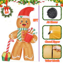 Axyaa Xmas Gingerbread Man Inflatable - Giant Outdoor Christmas Decor