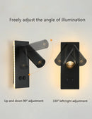 Axyaa LED Wall Sconce - Adjustable Brightness & Dual Switch - Modern Ambient Lighting