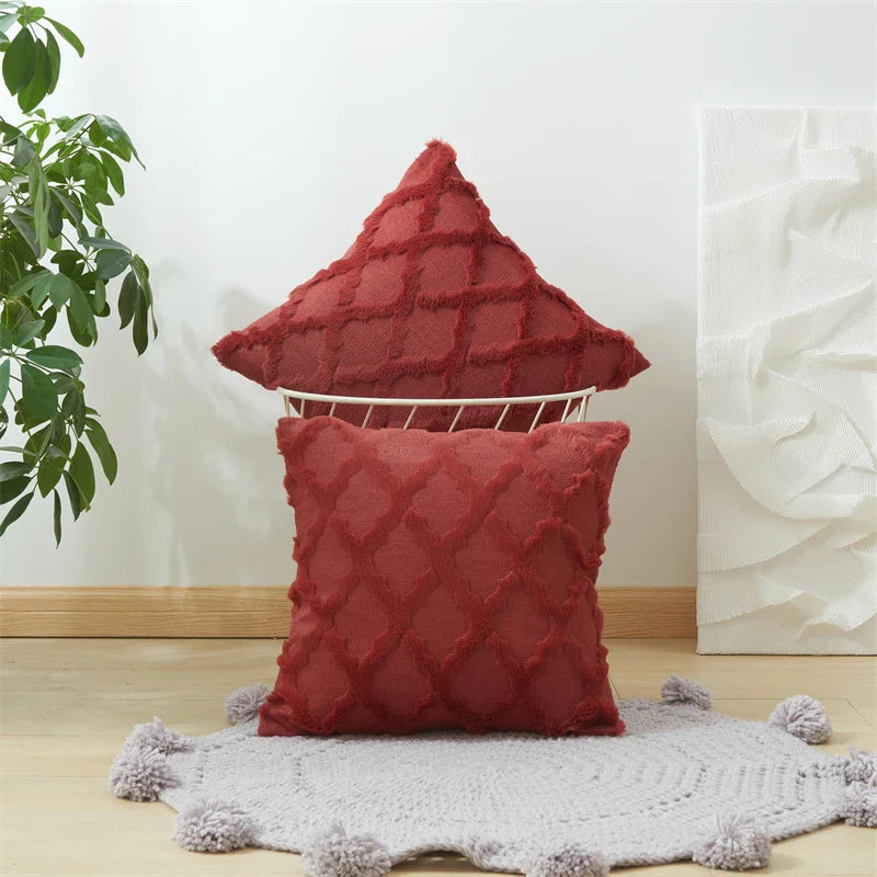 Axyaa Short Plush Pillow Cover Set for Stylish Home Décor