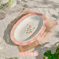 Axyaa Hand-painted Ceramic Tableware Set in Pink Strawberry Theme