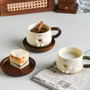 Axyaa Butterfly Ceramic Coffee Cup Tea Mug Camellia Flower Home Breakfast Gift