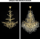 Axyaa Modern Luxury Crystal Chandelier for Living Room Staircase Foyer High Stairway