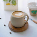Axyaa 300ML Ceramic Coffee Mug Set with Plate - High-end Breakfast Cup Decoration