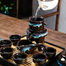 Axya Chinese Tea Set: 8-Piece High-Grade Kung Fu Bone - Teapot and Cup Set