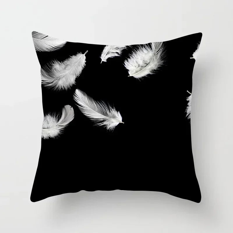 Axyaa Black and White Nordic Style Car Pillowcase Sofa Pillow Cover