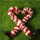Axyaa Solar Candy Cane Ground Lamp: LED Christmas Yard Lawn Lights