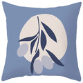 Axyaa Abstract Geometric Pillowcase in Nordic Blue Purple - Peach Skin Fabric