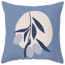 Axyaa Abstract Geometric Pillowcase in Nordic Blue Purple - Peach Skin Fabric