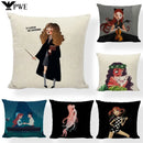 Axyaa Fairy Tale Violin Mermaid Pillowcase in Cartoon Style for Home Decor