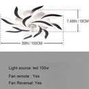 Axyaa Luxury Modern Ceiling Fan Lamp for Living & Dining Room