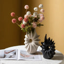Axyaa Conch Shape Ceramic Vase for Home Decoration