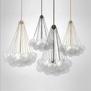 Axya Nordic Glass Ball Chandelier LED Pendent Lamp in Gold and Black