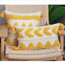 Chenille Tufted Boho Pillow Case with Tassels - Axyaa Brand