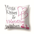 Axyaa Nordic Heart Print Throw Pillow Cover 45x45cm Home Sofa Decor