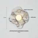 Axyaa Modern LED Wall Light White Glass Stone Nordic Home Decor Bedside Lamp