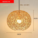 Axyaa Round Wicker Chandelier Pendant Light for Kitchen Island