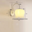 Axyaa Modern Iron LED Wall Sconce Pull Chain Switch Stair Light PVC Bedside Lamp