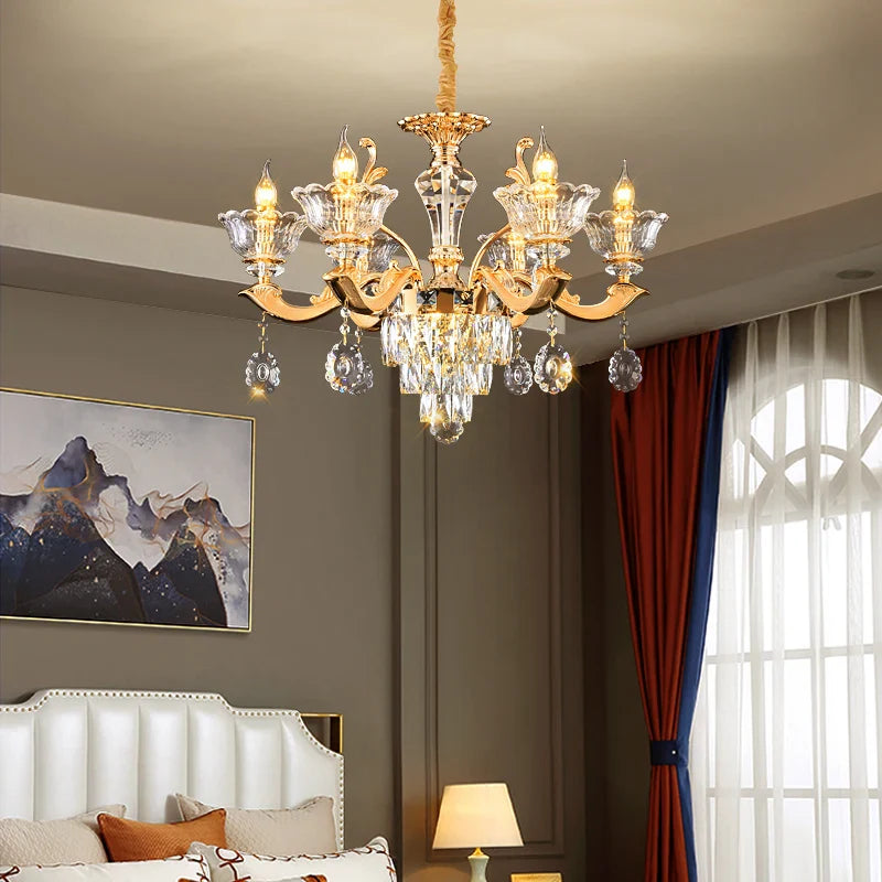 Luxurious Crystal Pendant Lamp for Living Room & Restaurant Décor by Axyaa