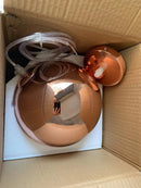 Axyaa Copper Glass Ball Pendant Globe Light for Kitchen Home Decor