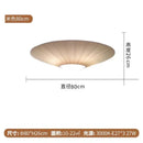 Axyaa Nordic Round White Fabric Planted Ceiling Light LED
