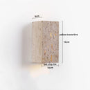 Axyaa Wabi-Sabi Glass Wall Lamp with LED Bulb, Yellow Travertine, Indoor Wall Light