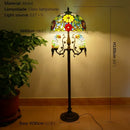 Axyaa Tiffany Stained Glass Floor Lamp for Retro Country Living Room and Bedroom