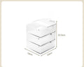 Axyaa Rotating Desk Organizer for Student Dorm Storage, Transparent Multi-Layer Stationery Box