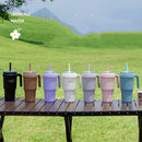 Axyaa Stainless Steel Insulated Tumbler with Handle and Straw, 1100ml Capacity