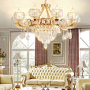 Axyaa Luxury Crystal Chandelier: Elegant Lighting for Living Room, Dining, and High-End Spaces
