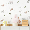 Axyaa Forest Animals Wall Stickers: Cute, Waterproof, DIY Nursery Decor for Kids & Babies
