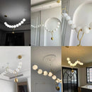 Axyaa Pearl Design LED Pendant Light for Luxury Modern Living Room Dining Bedroom