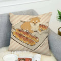 Axyaa Shiba Inu Cushion Cover 45x45cm for Bed or Chair Decor