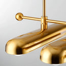 Axyaa Golden Iron Glass Chandelier: Postmodern Art Deco Lighting for Dining Room