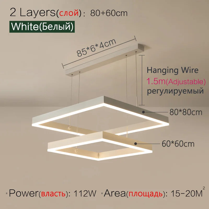 Modern LED Ceiling Chandelier by Axyaa for Living Room Bedroom Dining Room