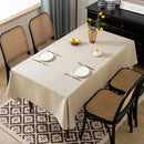 Axyaa Waterproof Linen Tablecloth for Dining Table - Wrinkle Free, Spillproof Rectangular Cover