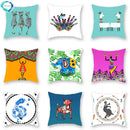 Axyaa Ethnic Elephant Mandala Cushion Cover - Bohemian Style Decorative Pillowcase