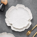 Axyaa Flower Ceramic Steak Plate Serving Pasta Dessert Molecular Cuisine Restaurant Supplies