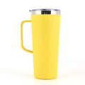 Axyaa 24oz Double Wall Coffee Tumbler with Handle Lid Stainless Steel Insulated Cup