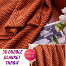 Axyaa Cable Knit Blanket with Tassels - Vintage Luxury Plaid for Bed, Sofa, Couch