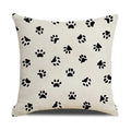 Axyaa Funny Cats Linen Pillow Cover 45x45cm - Farmhouse Decor & Office Throw Pillowcase