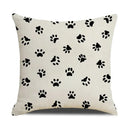 Axyaa Funny Cats Linen Pillow Cover 45x45cm - Farmhouse Decor & Office Throw Pillowcase