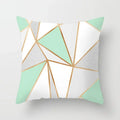 Axyaa Mint Green Geometric Printed Cushion Cover for Home Sofa Décor