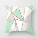 Axyaa Mint Green Geometric Printed Cushion Cover for Home Sofa Décor