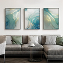 Luxurious Gilt Marble Art Print by Axyaa - Turquoise Gold Foil Texture For Home Decor